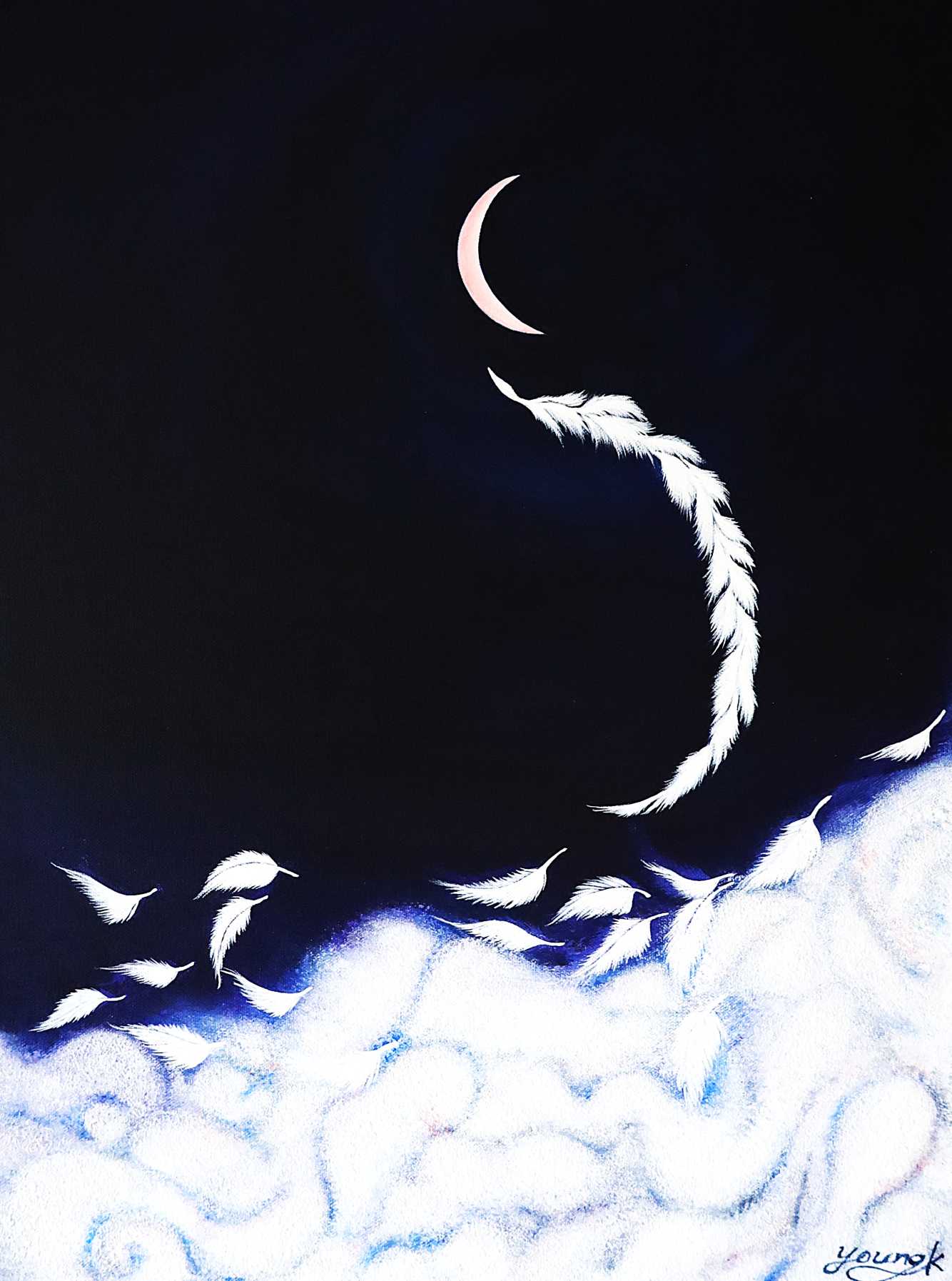 Moon over cloud-3